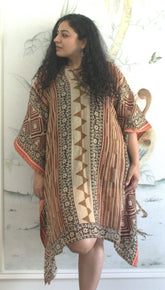 Rust geo print kaftan