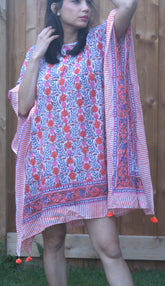 Pink short tulip kaftan