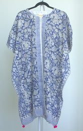 Blue floral Kaftan shrug