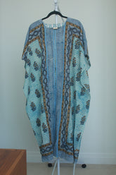 Blue stripe and floral shrug